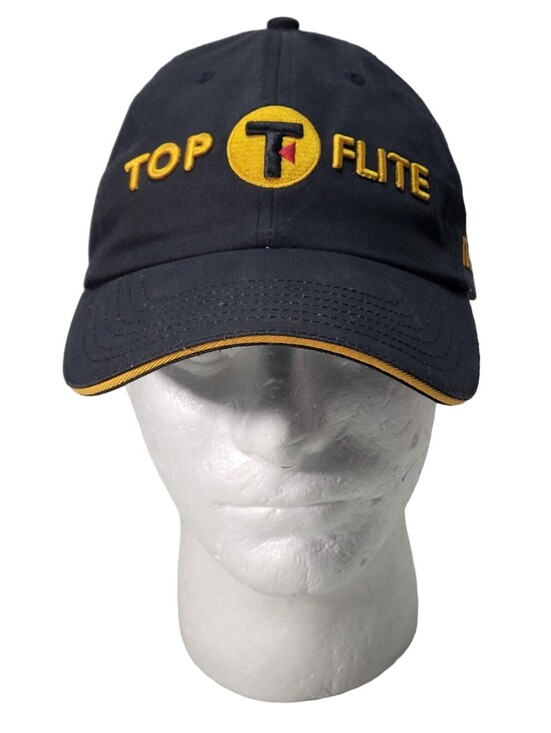 Top Flite Other - Top Flite Golf Black Strapback Adjustable Baseball Hat Cap